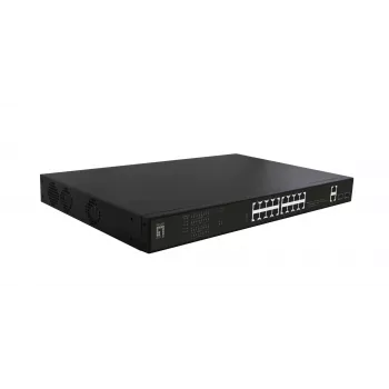 LevelOne GEP-2021 verkkokytkin hallitsematon Gigabit Ethernet (10/100/1000) Power over Ethernet (PoE) 1U musta