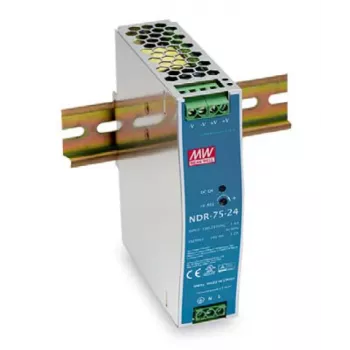 LevelOne 24V DC -teollisuusvirtalähde, 75W, DIN-kiskoasennus, -20...+70 ℃
