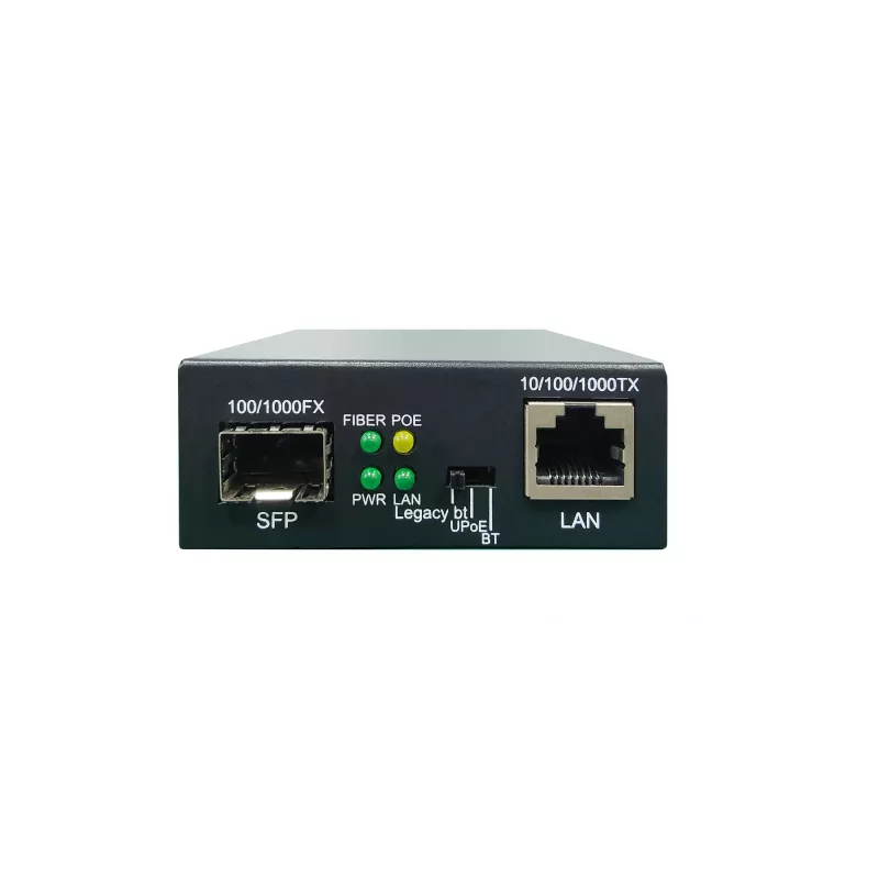 LevelOne RJ45-SFP-Gigabit-mediakonvertteri, 802.3bt 90W PoE PSE