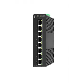 Hallittava kytkin LevelOne Hilbert 8-porttinen teollisuus Gigabit PoE Smart Lite -kytkin