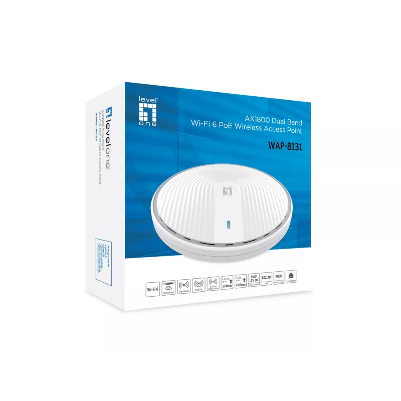 Langaton tukiasema LevelOne AX1800 Dual Band Wi-Fi6 2.4GHz 5GHz