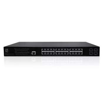 LevelOne GEP-2861 verkkokytkin hallittava L2 Gigabit Ethernet (10/100/1000) Power over Ethernet (PoE) 1U musta