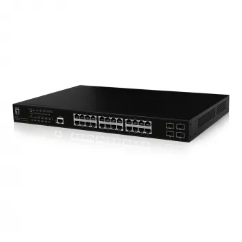 LevelOne GEP-2861 verkkokytkin hallittava L2 Gigabit Ethernet (10/100/1000) Power over Ethernet (PoE) 1U musta