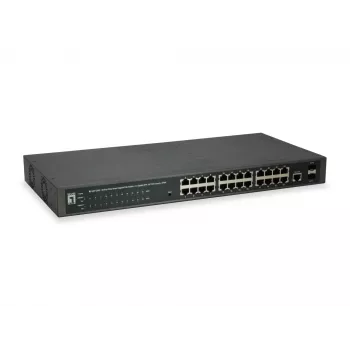 LevelOne GEP-2652 verkkokytkin hallittava L2 Gigabit Ethernet (10/100/1000) Power over Ethernet (PoE) harmaa
