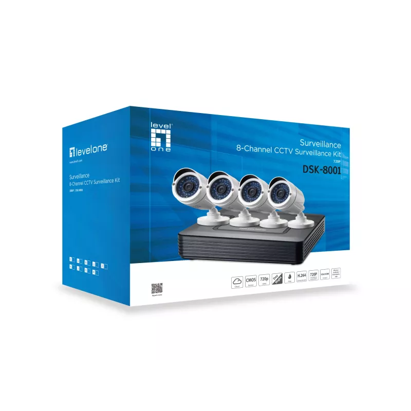 LevelOne DSK-8001 videovalvontasarja langallinen 8 kanavaa