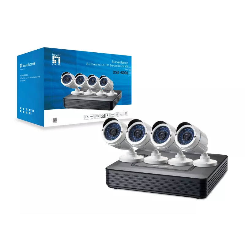 LevelOne DSK-8001 videovalvontasarja langallinen 8 kanavaa