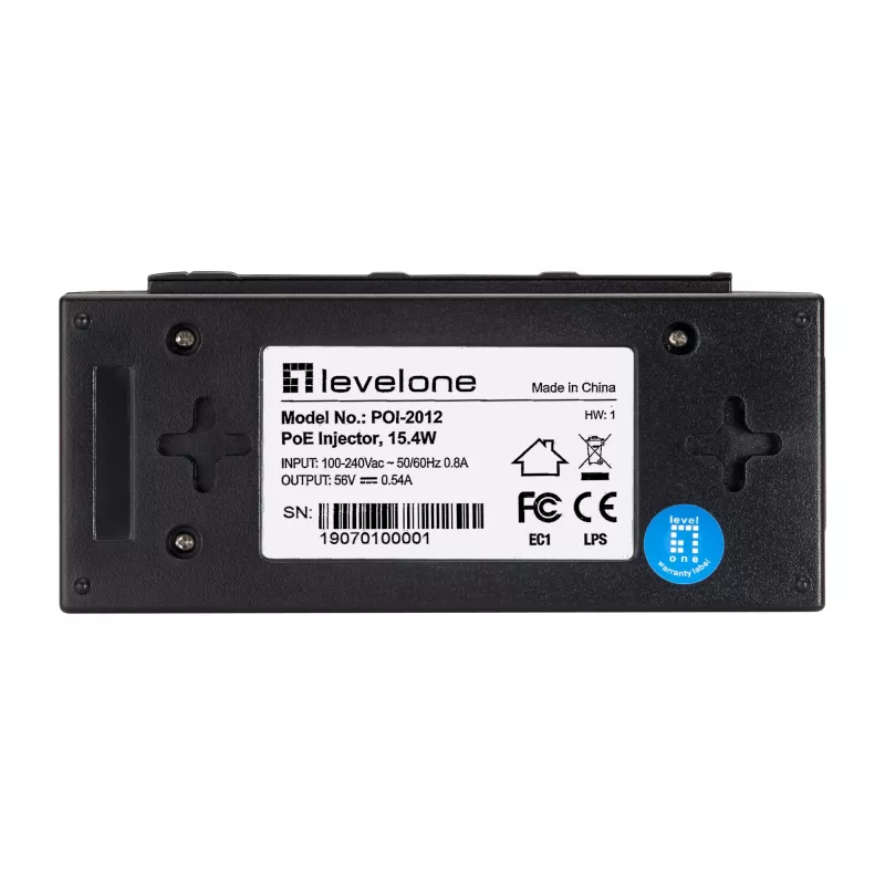 LevelOne POI-2012 PoE-sovitin Fast Ethernet 52 V
