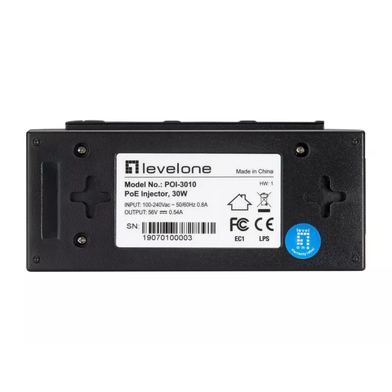 LevelOne POI-3010 PoE-sovitin Fast Ethernet, Gigabit Ethernet 52 V
