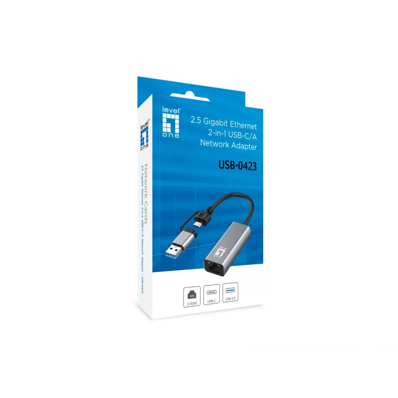 LevelOne USB-0423 verkkokortti Ethernet 2500 Mbit/s