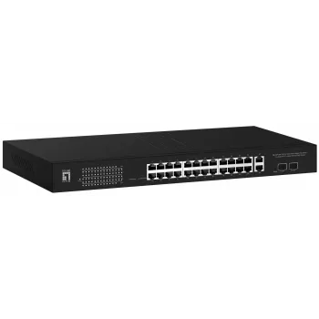 LevelOne GEP-2841 verkkokytkin hallittava L2 Gigabit Ethernet (10/100/1000) Power over Ethernet (PoE) 1U musta