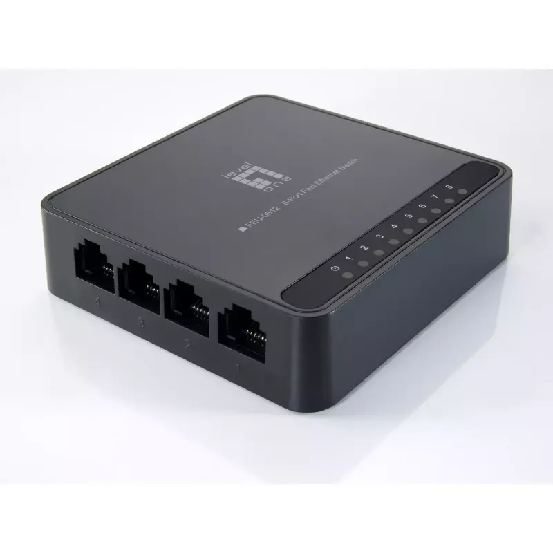 LevelOne FEU-0812 verkkokytkin hallitsematon Fast Ethernet (10/100) musta