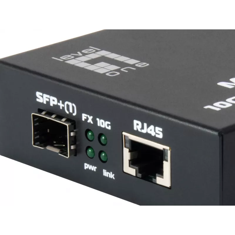 LevelOne GVT-0500 verkkomediamuunnin 10000 Mbit/s musta