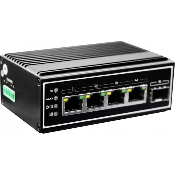 LevelOne IGP-0502 verkkokytkin hallitsematon Gigabit Ethernet (10/100/1000) Power over Ethernet (PoE) musta