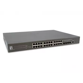 LevelOne GTP-2871 verkkokytkin hallittava L3 Gigabit Ethernet (10/100/1000) Power over Ethernet (PoE) harmaa