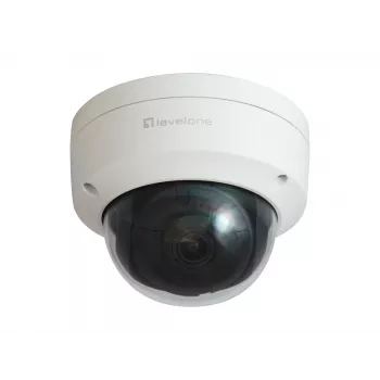 LevelOne GEMINI kiinteä dome-IP-verkkokamera, 2 megapikseliä, H.265, ilkivaltasuojattu, 802.3af PoE, sisä-/ulkokäyttöön