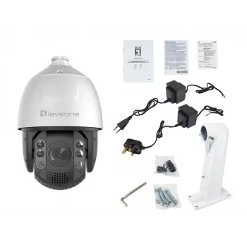 LevelOne FCS-4072 GEMINI PTZ-IP-kamera, 4 MP, 32-kertainen zoom, H.265, IR 200 m, sisä-/ulkokäyttöön