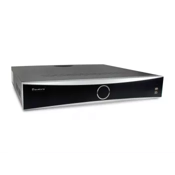 LevelOne NVR-0411 GEMINI 32-kanavainen verkkovideotallennin, 16 PoE-porttia (16 W/portti), 4096 x 2160, H.265, 4x SATA-kiintolevy enintään 10 TB, musta/harmaa