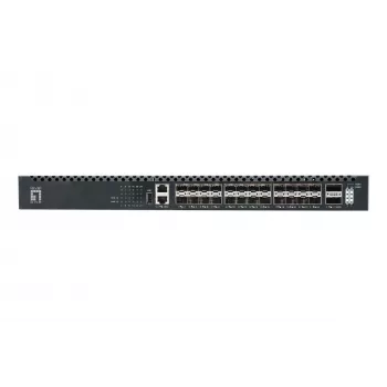 LevelOne 26-Port L3 Managed TOR -kuituverkko-kytkin, 24x 1/10GbE SFP+, 2x 40/100GbE QSFP28, hot-swap redundantti virtalähde