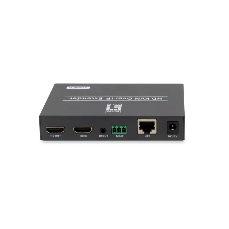 AV-lähetin LEVELONE HVE-6701T — HDMI 1.3b, jopa 1920×1080, Cat5e/Cat6/Cat7, Mini-USB, 12 V DC