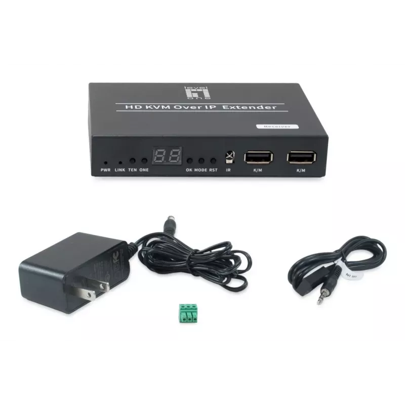Videoseinä-HDMI-lähetin LEVELONE HVE-6701R PoE – HDMI over IP, yksikanavainen