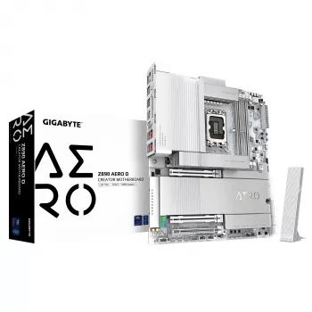 GIGABYTE Z890 AERO D -emolevy - tukee Intel Core Ultra (sarja 2) -suorittimia, 16+1+2 vaihe VRM, jopa 9500MHz DDR5 (OC), PCIe 5.0 M.2, Wi-Fi 7, Thunderbolt 5