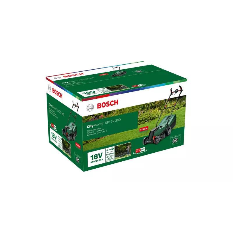 Bosch City Mower 18V-32 työnnettävä ruohonleikkuri paristo musta, vihreä