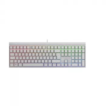 Pelinäppäimistö CHERRY MX 2.0S RGB Full-Size USB QWERTZ valkoinen