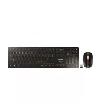 CHERRY DW 9100 ohut näppäimistö ja hiiri sisältyvät Universal RF Wireless + Bluetooth QWERTY US englanti musta
