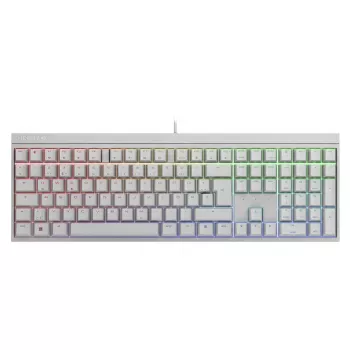 Johdollinen mekaaninen pelinäppäimistö Cherry MX 2.0S — Full-Size (100 %), QWERTZ saksalainen asettelu, RGB-taustavalo, USB, valkoinen
