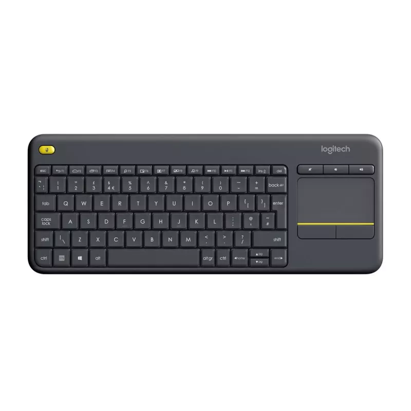 LOGITECH Wireless Touch -näppäimistö K400 Plus - musta - Espanol Qwerty