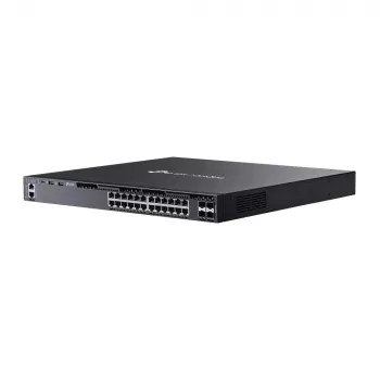 TP-Link Omada 24-porttinen Gigabit-pinottuva L3-hallittava PoE+-kytkin ja 4 10G-paikkaa