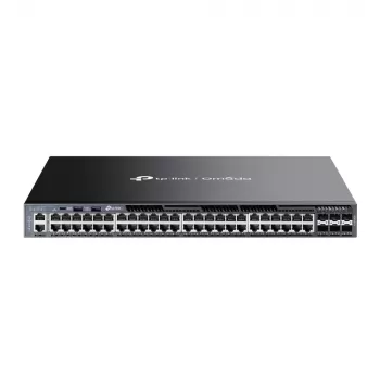 TP-Link Omada 48-porttinen Gigabit-pinottuva L3-hallittava kytkin ja 6 10G-paikkaa