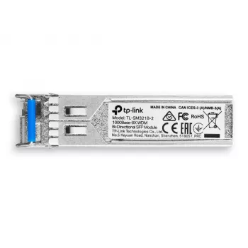 TP-Link Gigabit yksimuotokuitu WDM kaksisuuntainen SFP-moduuli, kuitu, 1250 Mbit/s, SFP, LC, 9/125 µm, BX