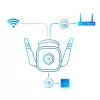 TP-Link Tapo Outdoor Security Wi-Fi -kamera, IP-turvakamera, ulkokäyttöön, langallinen & langaton, Amazon Alexa & Google Assistant, CE, katto/seinu