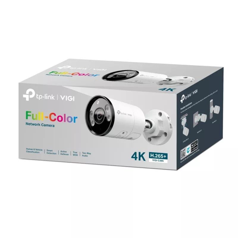 TP-Link VIGI C385 Bullet IP-turvakamera ulkokäyttöön 3840 x 2160 pikseliä seinä