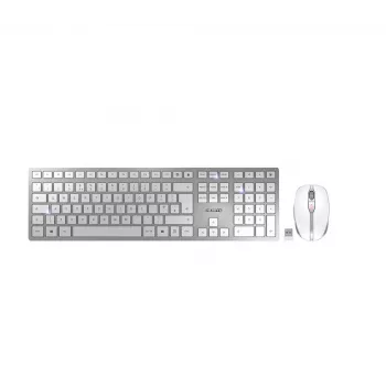 CHERRY DW 9100 ohut näppäimistö hiiri mukana yleis RF Wireless + Bluetooth QWERTY UK englanti hopea