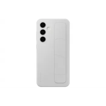 Suojakotelo Samsung Galaxy S24 FE Monochromatic harmaa pöytätelineellä