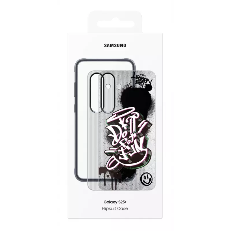 Samsung EF-JS936 Flipsuit Rugged -suojakuori Galaxy S25+ -puhelimelle, musta