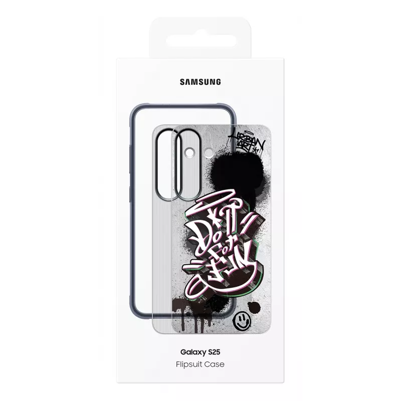 Samsung EF-JS936 Flipsuit Rugged -suojakuori Galaxy S25+ -puhelimelle, musta
