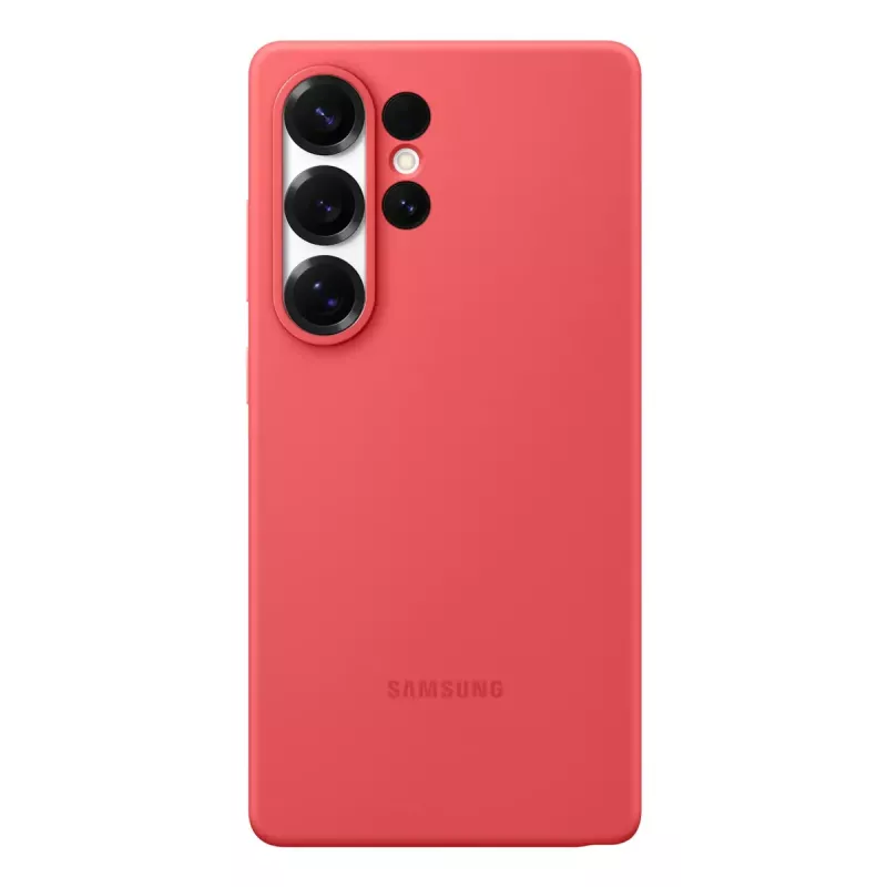 Suojakotelo Samsung Galaxy S25 Ultra silikonikotelo punainen monokromaattinen