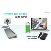 i-tec USB-C metalli ergonominen 3x 4K näyttö telakointiasema + Power Delivery 100 W