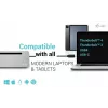 i-tec USB-C metalli ergonominen 3x 4K näyttö telakointiasema + Power Delivery 100 W