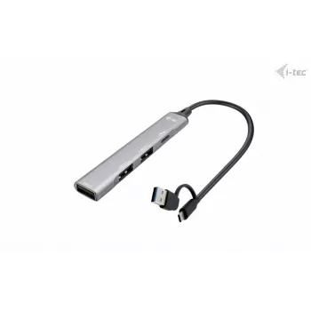 i-tec USB-C/USB-A metallikeskitin 1x USB 3.0 + 3x USB 2.0