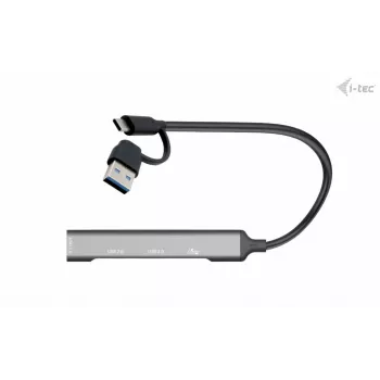 i-tec USB-C/USB-A metallikeskitin 1x USB 3.0 + 3x USB 2.0