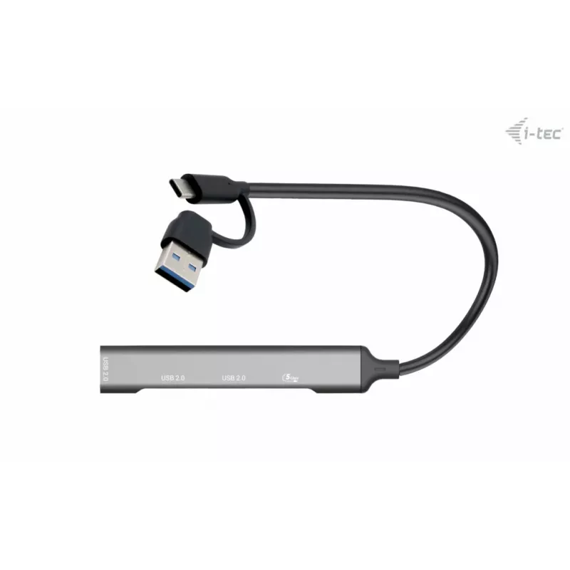 i-tec USB-C/USB-A metallikeskitin 1x USB 3.0 + 3x USB 2.0