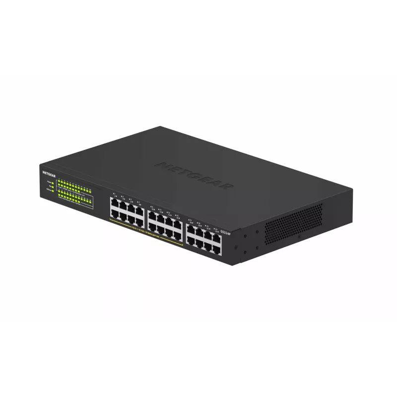 NETGEAR GS324P hallitsematon Gigabit Ethernet (10/100/1000) Power over Ethernet (PoE) 1U musta