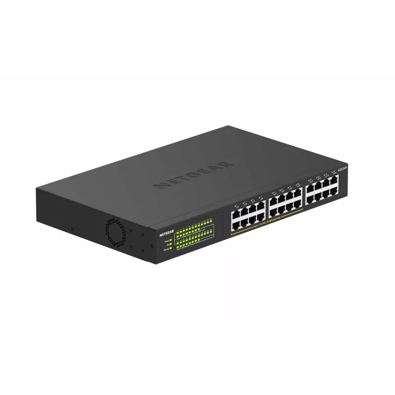 NETGEAR GS324P hallitsematon Gigabit Ethernet (10/100/1000) Power over Ethernet (PoE) 1U musta