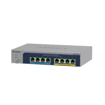 NETGEAR 8-porttinen Ultra60 PoE++ Multi-Gigabit (2,5G) Ethernet Plus kytkin hallittava L2/L3 2.5G Ethernet (100/1000/2500) Power over Ethernet (PoE) harmaa