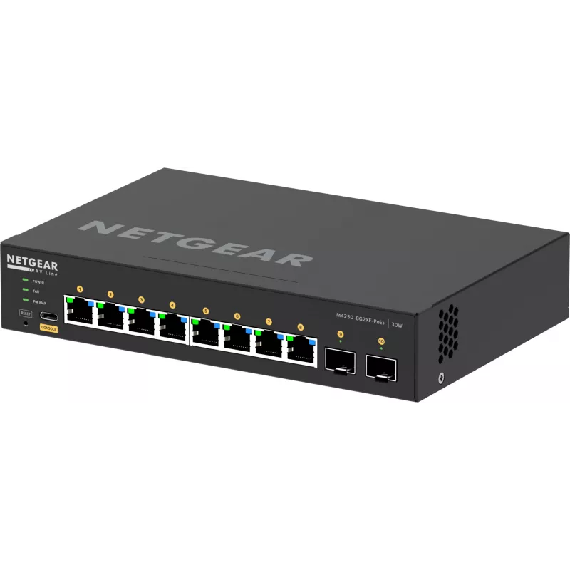 Hallittava kytkin NETGEAR GSM4210PX 8x1G PoE+ 220W 2xSFP+