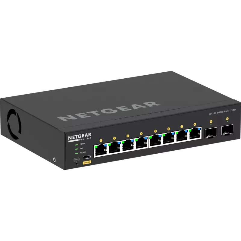 Hallittava kytkin NETGEAR GSM4210PX 8x1G PoE+ 220W 2xSFP+
